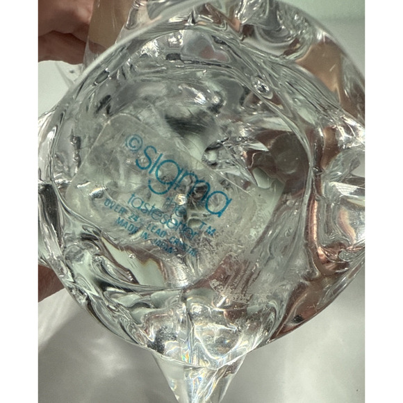 Vtg 1976 Sigma The Tastesetter Towle Co. 24% Lead Crystal Glass Christmas Tree - Picture 4 of 4